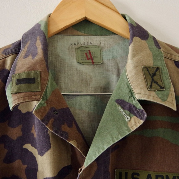 1990 Edgar Industries, Inc Combat Coat Woodland Camouflage Size Medium Regular - Picture 2 of 9